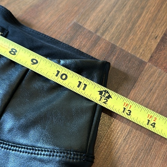 Shinestar Faux Vegan Leather Full Length Leggings Black Size XS - Picture 11 of 13